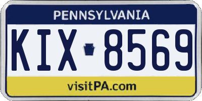 PA license plate KIX8569