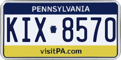 PA license plate KIX8570