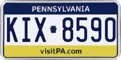 PA license plate KIX8590