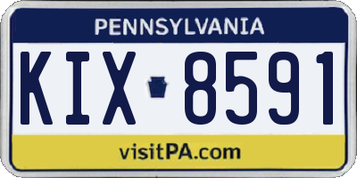 PA license plate KIX8591