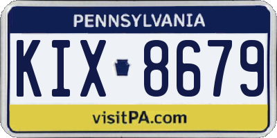 PA license plate KIX8679