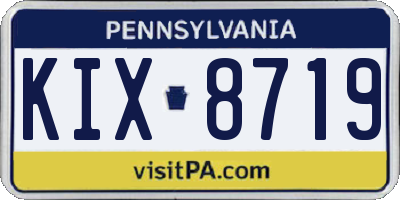 PA license plate KIX8719