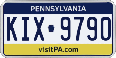 PA license plate KIX9790