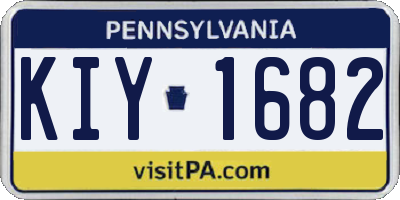 PA license plate KIY1682