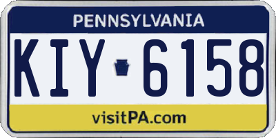 PA license plate KIY6158