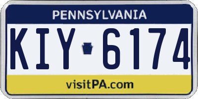 PA license plate KIY6174