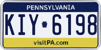 PA license plate KIY6198