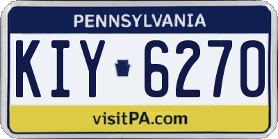 PA license plate KIY6270
