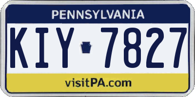 PA license plate KIY7827