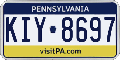 PA license plate KIY8697