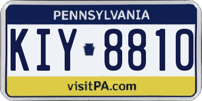 PA license plate KIY8810