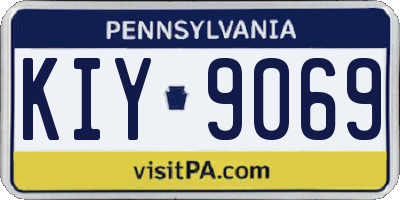 PA license plate KIY9069