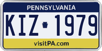 PA license plate KIZ1979