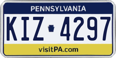 PA license plate KIZ4297