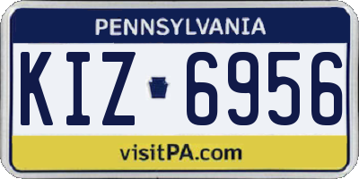 PA license plate KIZ6956