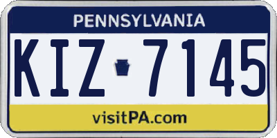 PA license plate KIZ7145