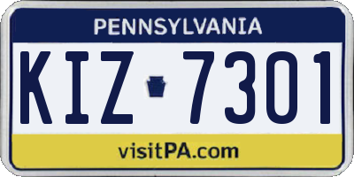 PA license plate KIZ7301