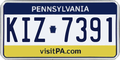 PA license plate KIZ7391