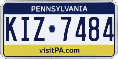 PA license plate KIZ7484