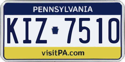 PA license plate KIZ7510