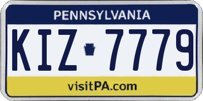 PA license plate KIZ7779