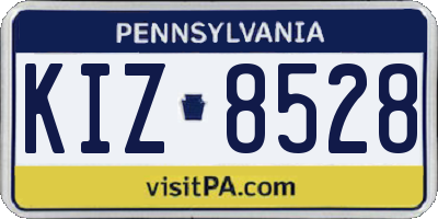 PA license plate KIZ8528