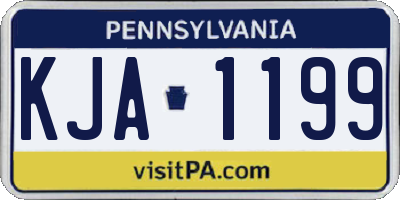 PA license plate KJA1199