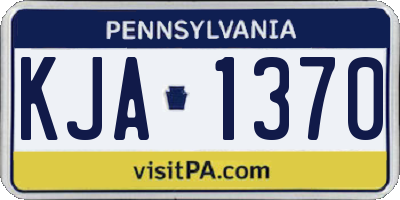 PA license plate KJA1370