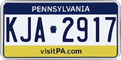 PA license plate KJA2917