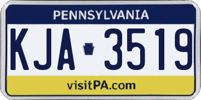 PA license plate KJA3519