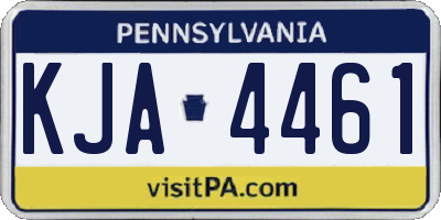 PA license plate KJA4461