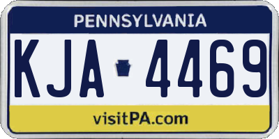 PA license plate KJA4469
