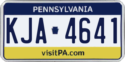 PA license plate KJA4641