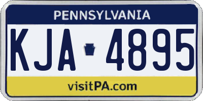 PA license plate KJA4895