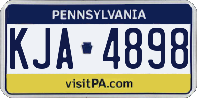 PA license plate KJA4898