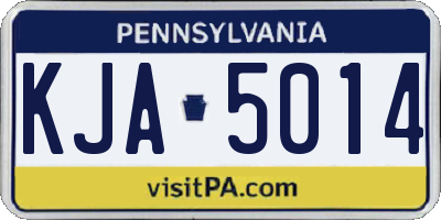 PA license plate KJA5014