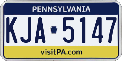 PA license plate KJA5147