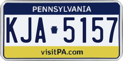 PA license plate KJA5157