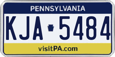 PA license plate KJA5484