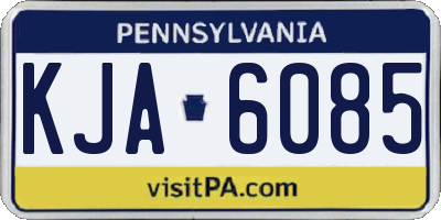 PA license plate KJA6085