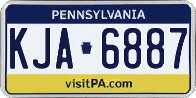 PA license plate KJA6887