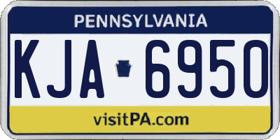 PA license plate KJA6950