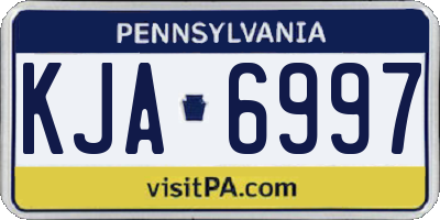 PA license plate KJA6997