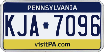PA license plate KJA7096