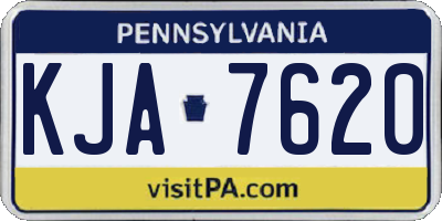 PA license plate KJA7620