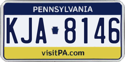 PA license plate KJA8146