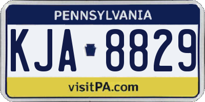 PA license plate KJA8829