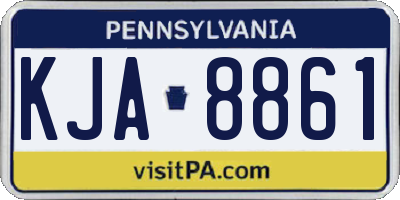 PA license plate KJA8861
