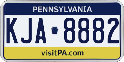 PA license plate KJA8882