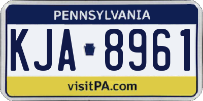 PA license plate KJA8961